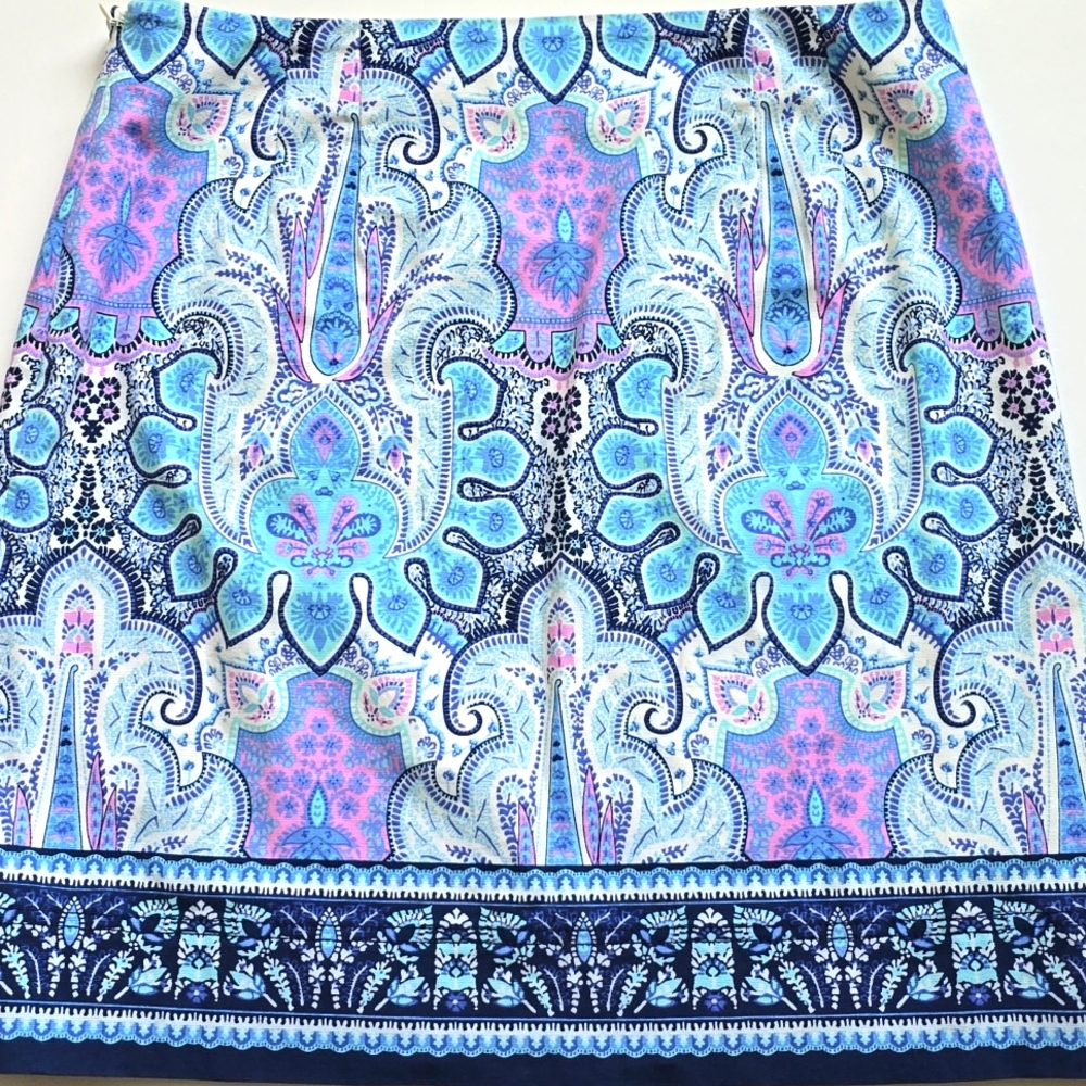 Talbots Mykonos Paisley Skirt Talbots Size 8 - Picture 5 of 6